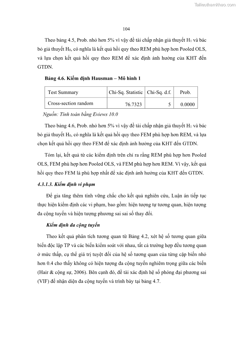 Luận án tiến sĩ tài chính ngân hàng Ảnh hưởng của kế hoạch thuế đến giá trị doanh nghiệp: Trường hợp các doanh nghiệp phi tài chính niêm yết ở Việt Nam - 10 Trang 118