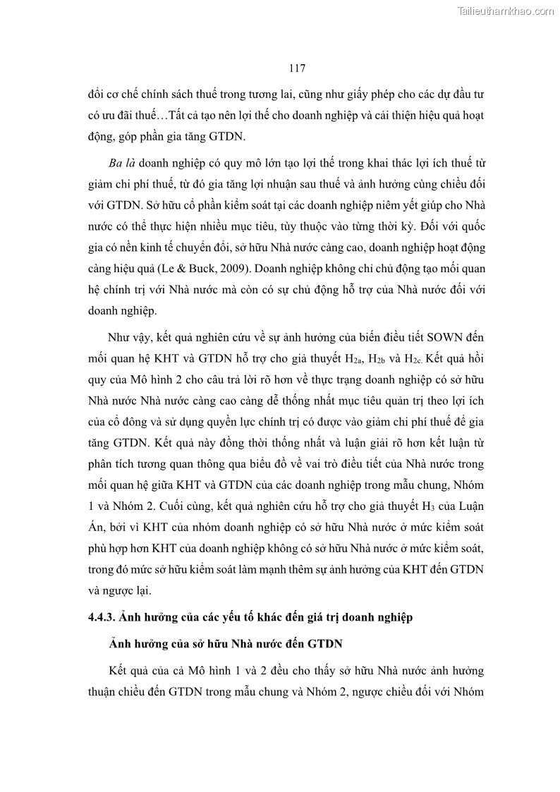 Luận án tiến sĩ tài chính ngân hàng Ảnh hưởng của kế hoạch thuế đến giá trị doanh nghiệp: Trường hợp các doanh nghiệp phi tài chính niêm yết ở Việt Nam - 11 Trang 131