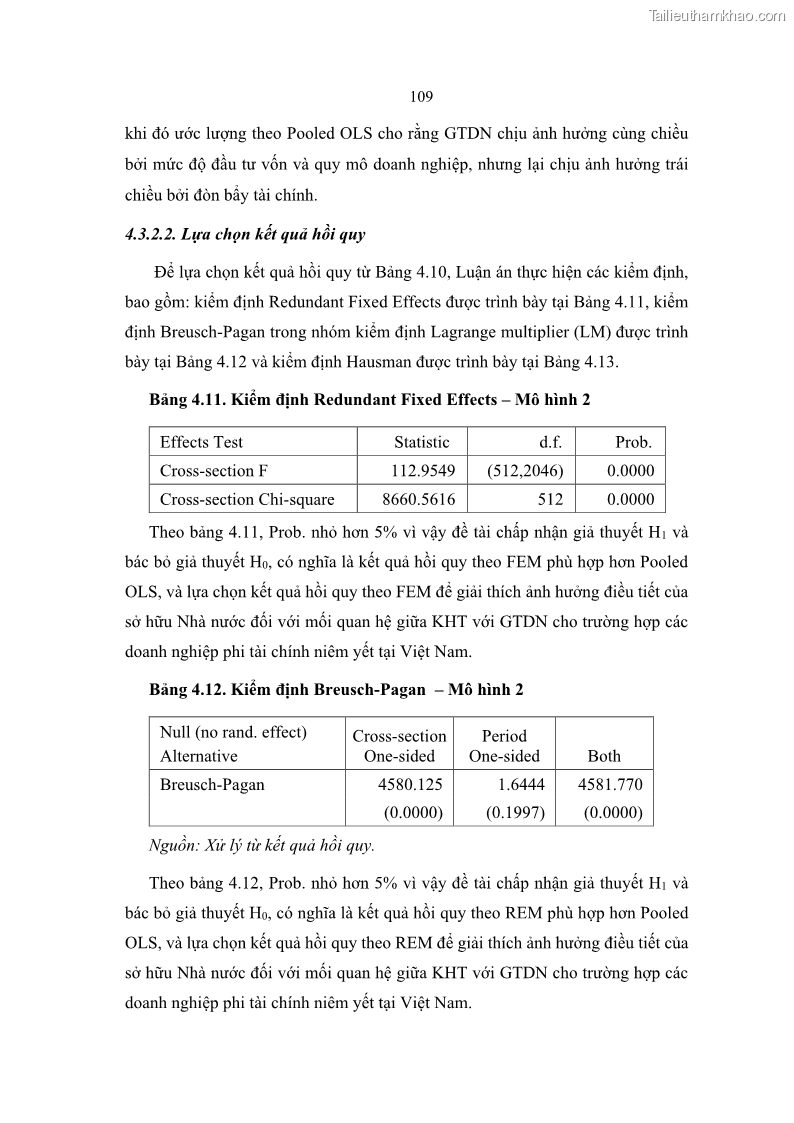 Luận án tiến sĩ tài chính ngân hàng Ảnh hưởng của kế hoạch thuế đến giá trị doanh nghiệp: Trường hợp các doanh nghiệp phi tài chính niêm yết ở Việt Nam - 11 Trang 123