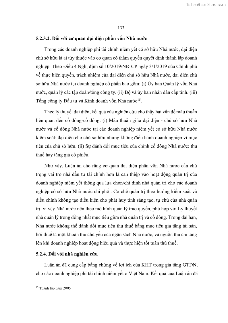 Luận án tiến sĩ tài chính ngân hàng Ảnh hưởng của kế hoạch thuế đến giá trị doanh nghiệp: Trường hợp các doanh nghiệp phi tài chính niêm yết ở Việt Nam - 13 Trang 147