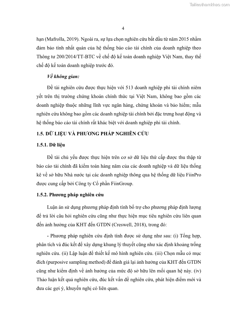 Luận án tiến sĩ tài chính ngân hàng Ảnh hưởng của kế hoạch thuế đến giá trị doanh nghiệp: Trường hợp các doanh nghiệp phi tài chính niêm yết ở Việt Nam - 2 Trang 18