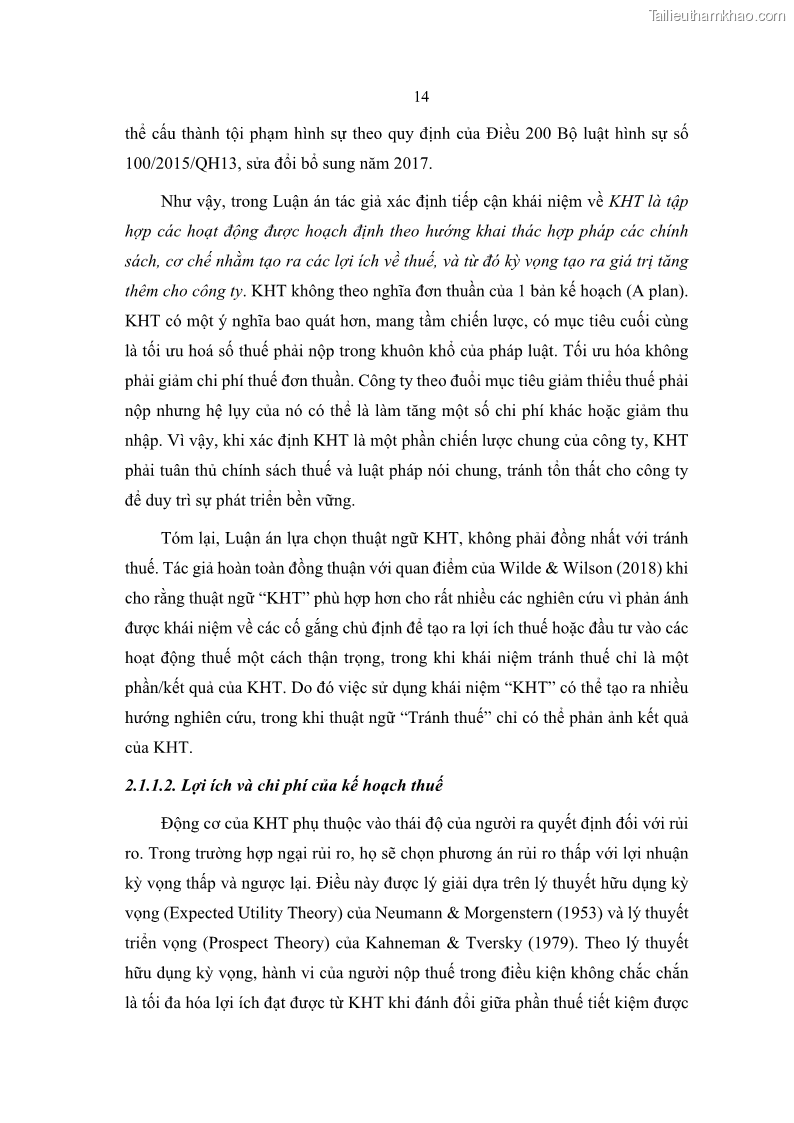 Luận án tiến sĩ tài chính ngân hàng Ảnh hưởng của kế hoạch thuế đến giá trị doanh nghiệp: Trường hợp các doanh nghiệp phi tài chính niêm yết ở Việt Nam - 3 Trang 28