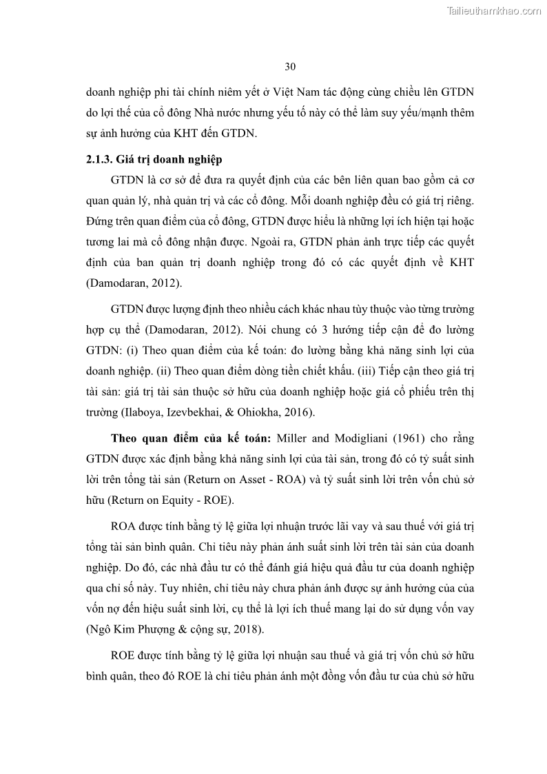 Luận án tiến sĩ tài chính ngân hàng Ảnh hưởng của kế hoạch thuế đến giá trị doanh nghiệp: Trường hợp các doanh nghiệp phi tài chính niêm yết ở Việt Nam - 4 Trang 44