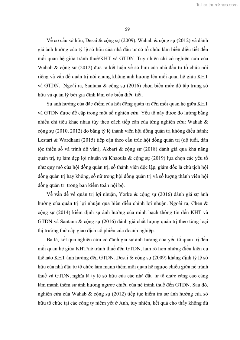 Luận án tiến sĩ tài chính ngân hàng Ảnh hưởng của kế hoạch thuế đến giá trị doanh nghiệp: Trường hợp các doanh nghiệp phi tài chính niêm yết ở Việt Nam - 7 Trang 73