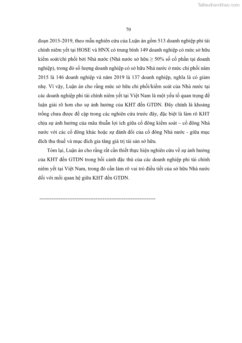 Luận án tiến sĩ tài chính ngân hàng Ảnh hưởng của kế hoạch thuế đến giá trị doanh nghiệp: Trường hợp các doanh nghiệp phi tài chính niêm yết ở Việt Nam - 7 Trang 84