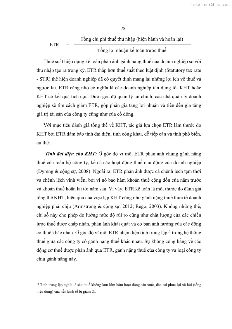 Luận án tiến sĩ tài chính ngân hàng Ảnh hưởng của kế hoạch thuế đến giá trị doanh nghiệp: Trường hợp các doanh nghiệp phi tài chính niêm yết ở Việt Nam - 8 Trang 92