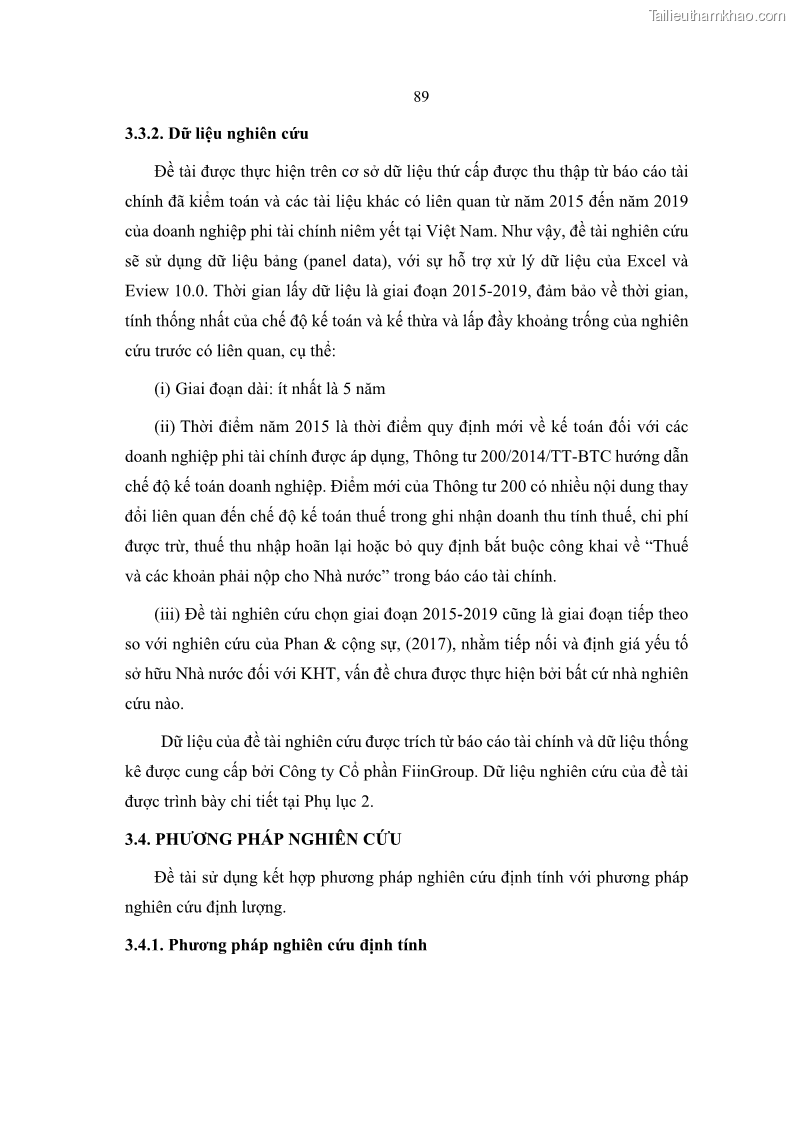 Luận án tiến sĩ tài chính ngân hàng Ảnh hưởng của kế hoạch thuế đến giá trị doanh nghiệp: Trường hợp các doanh nghiệp phi tài chính niêm yết ở Việt Nam - 9 Trang 103