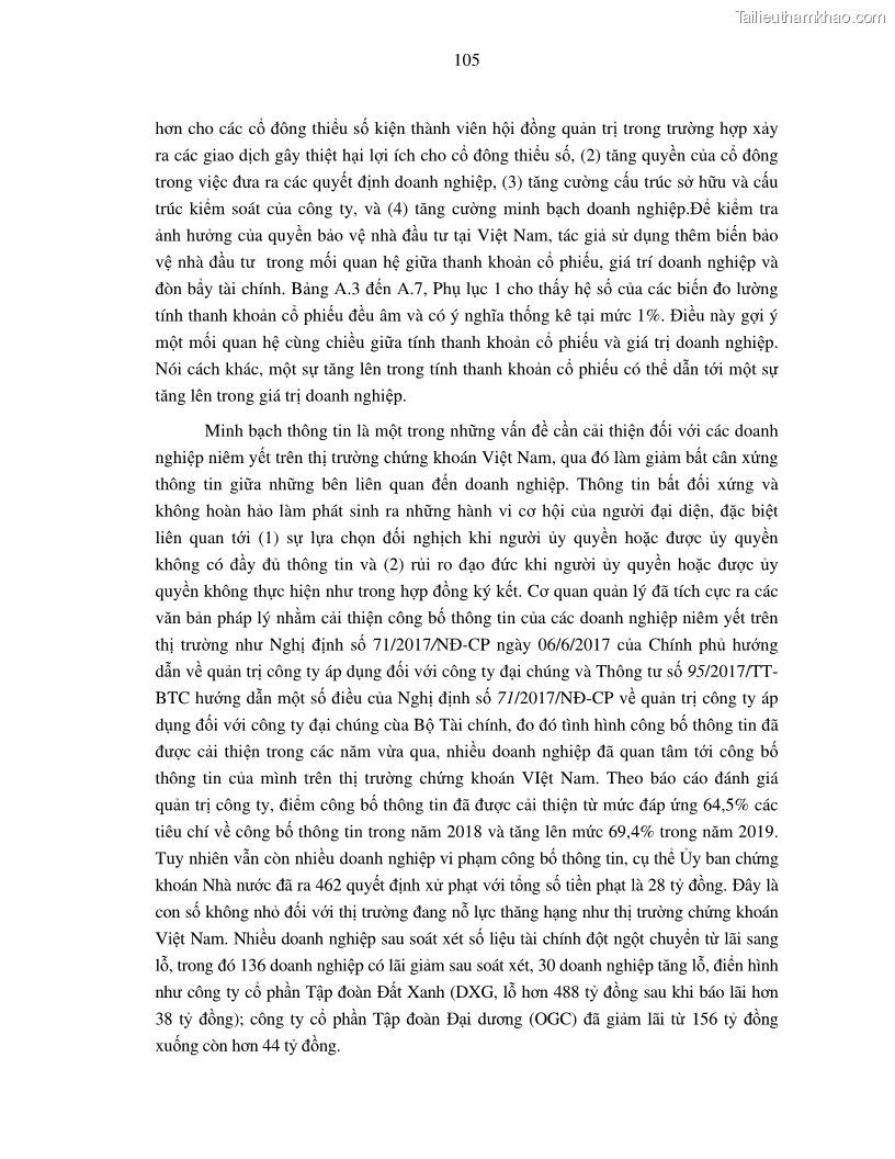 Luận án tiến sĩ tài chính ngân hàng Nghiên cứu mối quan hệ giữa lợi suất cổ phiếu và thanh khoản thị trường - trường hợp các doanh nghiệp niêm yết trên thị trường chứng khoán Việt Nam - 10 Trang 112