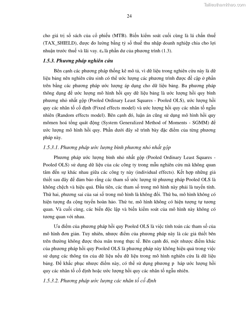 Luận án tiến sĩ tài chính ngân hàng Nghiên cứu mối quan hệ giữa lợi suất cổ phiếu và thanh khoản thị trường - trường hợp các doanh nghiệp niêm yết trên thị trường chứng khoán Việt Nam - 3 Trang 31