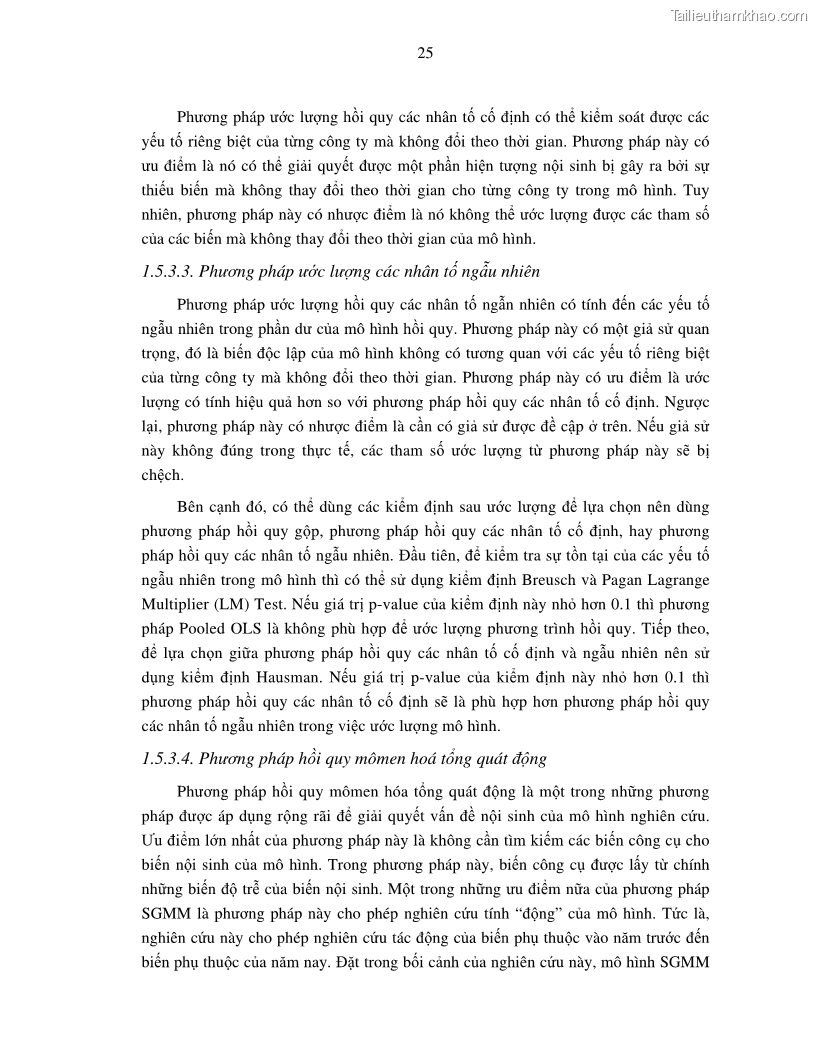 Luận án tiến sĩ tài chính ngân hàng Nghiên cứu mối quan hệ giữa lợi suất cổ phiếu và thanh khoản thị trường - trường hợp các doanh nghiệp niêm yết trên thị trường chứng khoán Việt Nam - 3 Trang 32