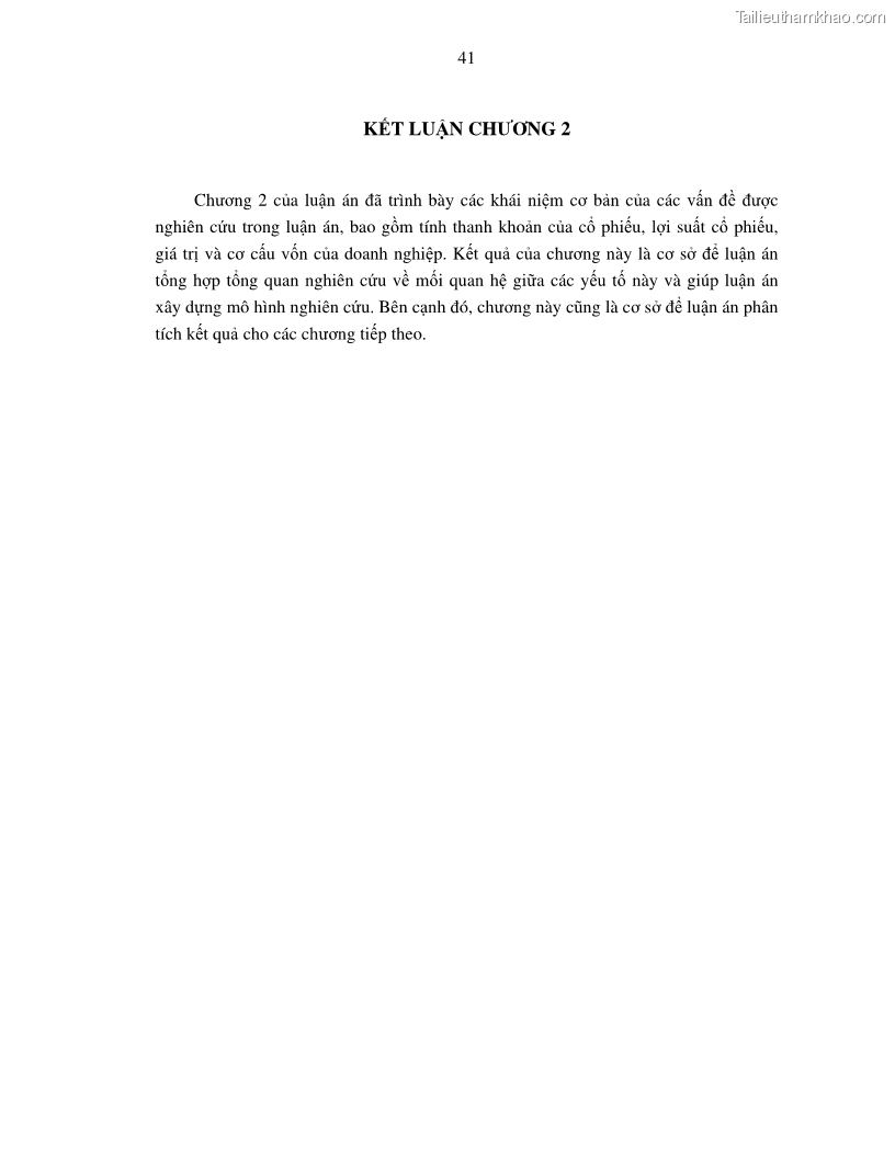 Luận án tiến sĩ tài chính ngân hàng Nghiên cứu mối quan hệ giữa lợi suất cổ phiếu và thanh khoản thị trường - trường hợp các doanh nghiệp niêm yết trên thị trường chứng khoán Việt Nam - 4 Trang 48