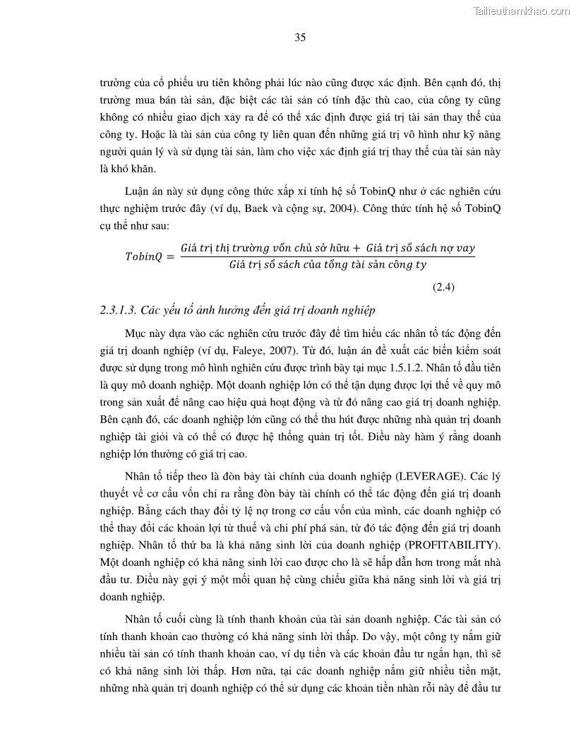 Luận án tiến sĩ tài chính ngân hàng Nghiên cứu mối quan hệ giữa lợi suất cổ phiếu và thanh khoản thị trường - trường hợp các doanh nghiệp niêm yết trên thị trường chứng khoán Việt Nam - 4 Trang 42