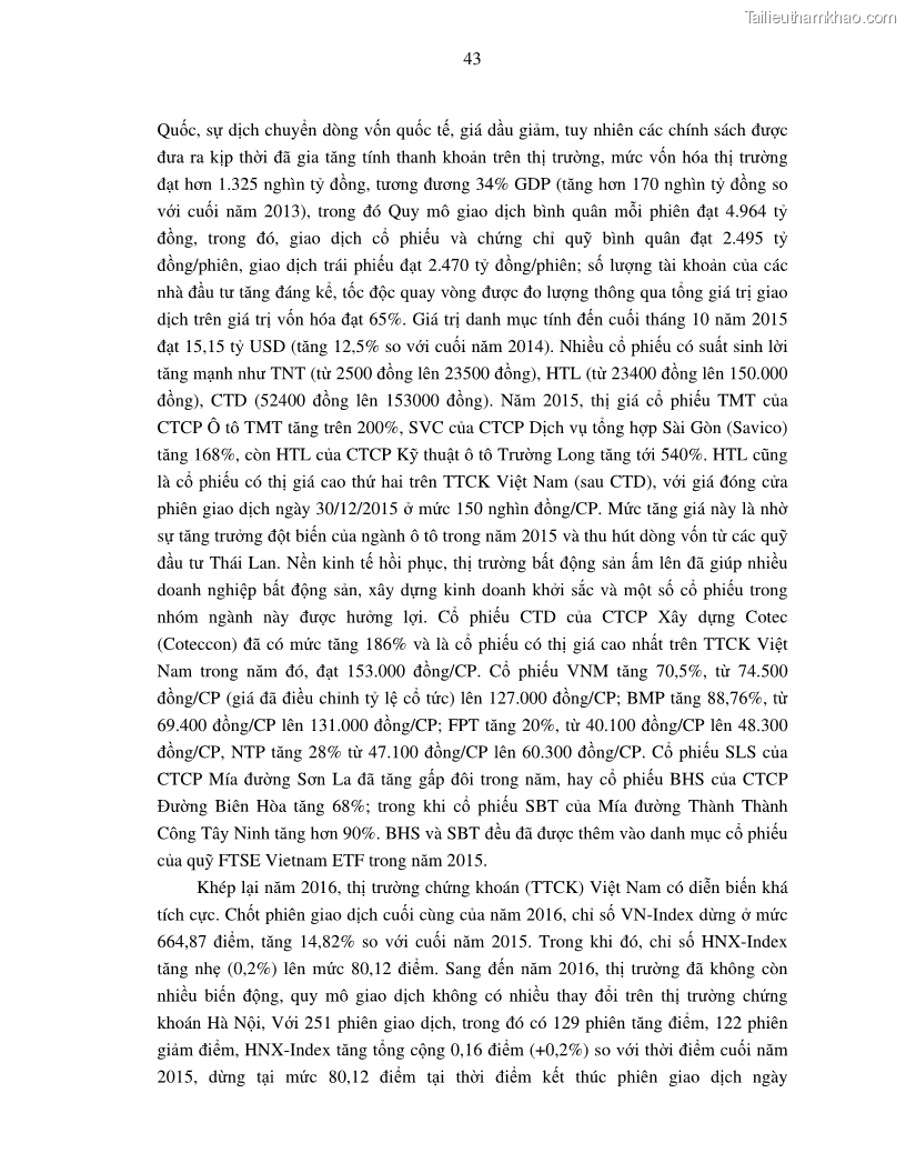 Luận án tiến sĩ tài chính ngân hàng Nghiên cứu mối quan hệ giữa lợi suất cổ phiếu và thanh khoản thị trường - trường hợp các doanh nghiệp niêm yết trên thị trường chứng khoán Việt Nam - 5 Trang 50