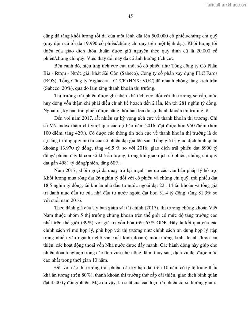 Luận án tiến sĩ tài chính ngân hàng Nghiên cứu mối quan hệ giữa lợi suất cổ phiếu và thanh khoản thị trường - trường hợp các doanh nghiệp niêm yết trên thị trường chứng khoán Việt Nam - 5 Trang 52