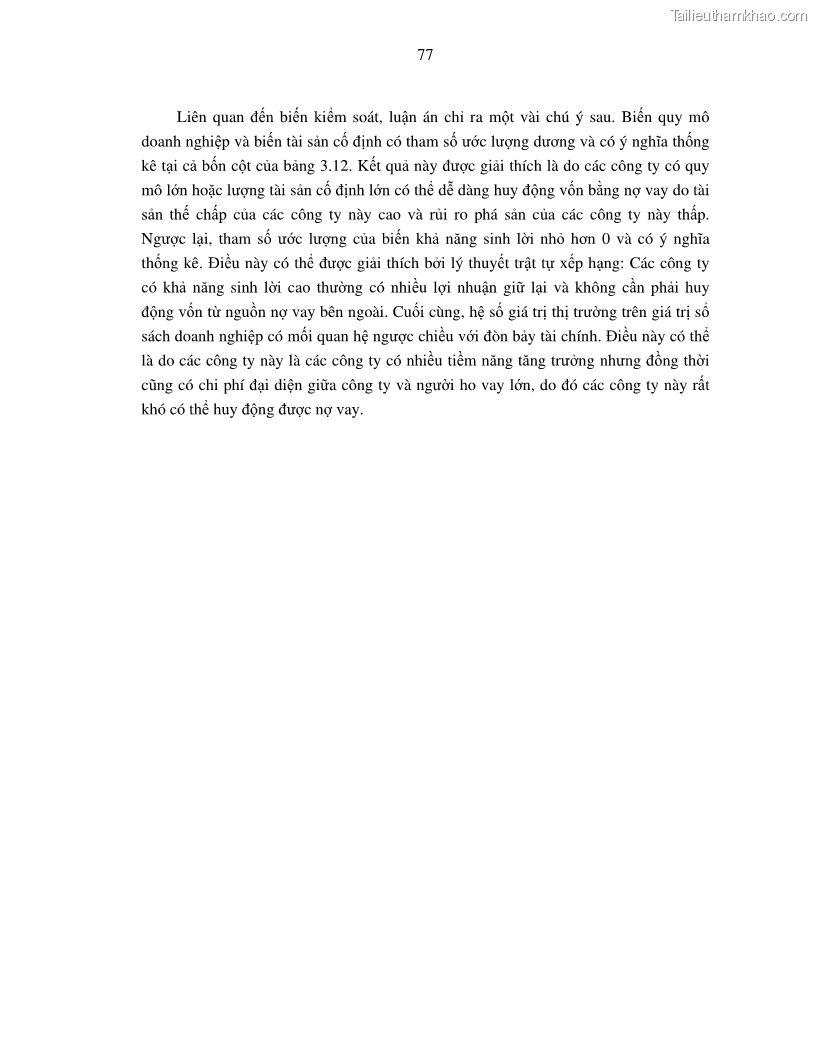 Luận án tiến sĩ tài chính ngân hàng Nghiên cứu mối quan hệ giữa lợi suất cổ phiếu và thanh khoản thị trường - trường hợp các doanh nghiệp niêm yết trên thị trường chứng khoán Việt Nam - 7 Trang 84