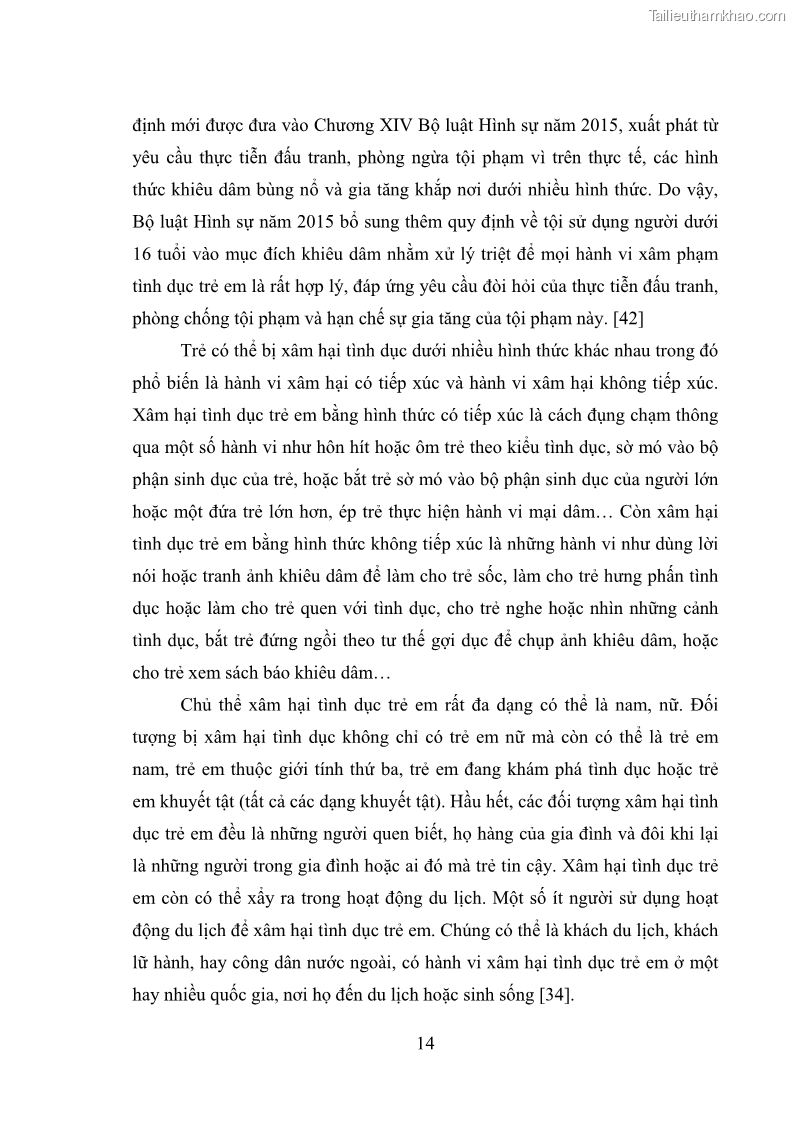 Luận văn thạc sĩ Bảo đảm quyền trẻ em trong các vụ án xâm hại tình dục tại Viện kiểm sát nhân dân thành phố Hà Nội - 2 Trang 23