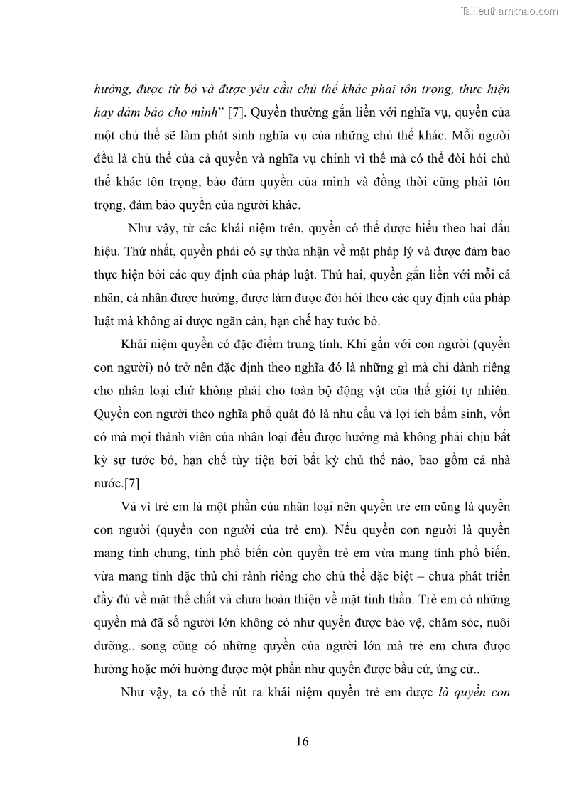Luận văn thạc sĩ Bảo đảm quyền trẻ em trong các vụ án xâm hại tình dục tại Viện kiểm sát nhân dân thành phố Hà Nội - 3 Trang 25