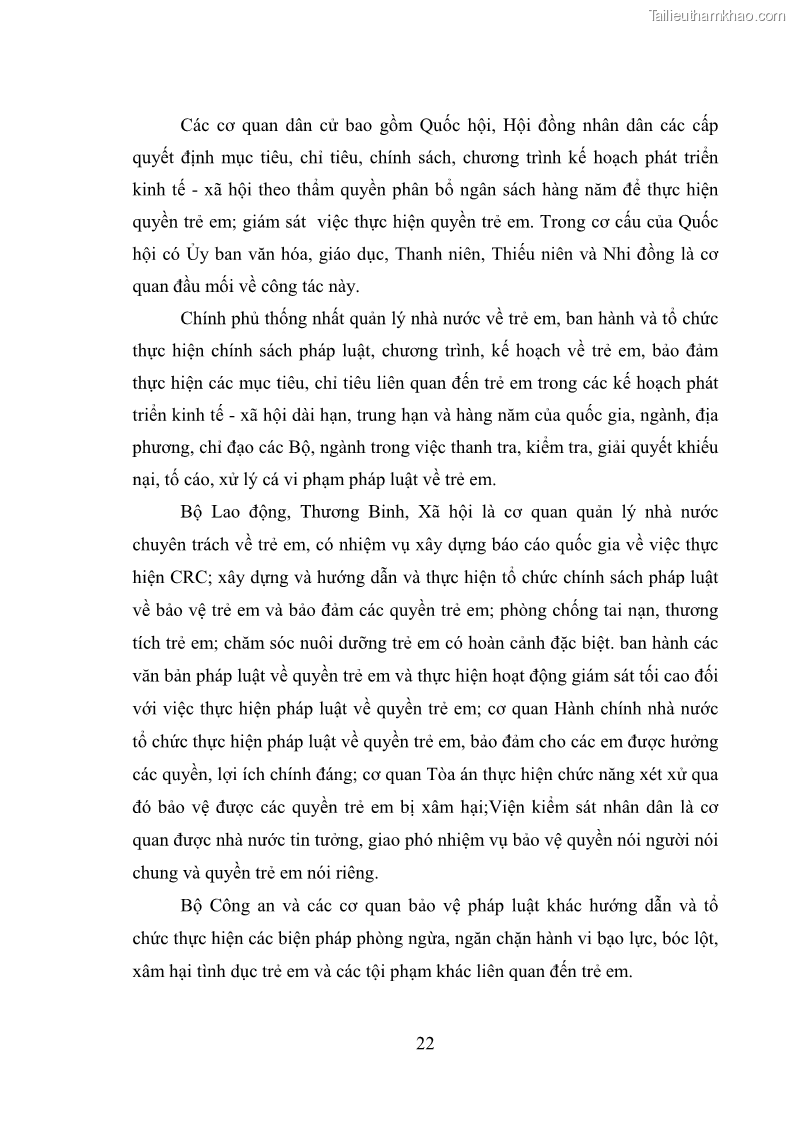 Luận văn thạc sĩ Bảo đảm quyền trẻ em trong các vụ án xâm hại tình dục tại Viện kiểm sát nhân dân thành phố Hà Nội - 3 Trang 31