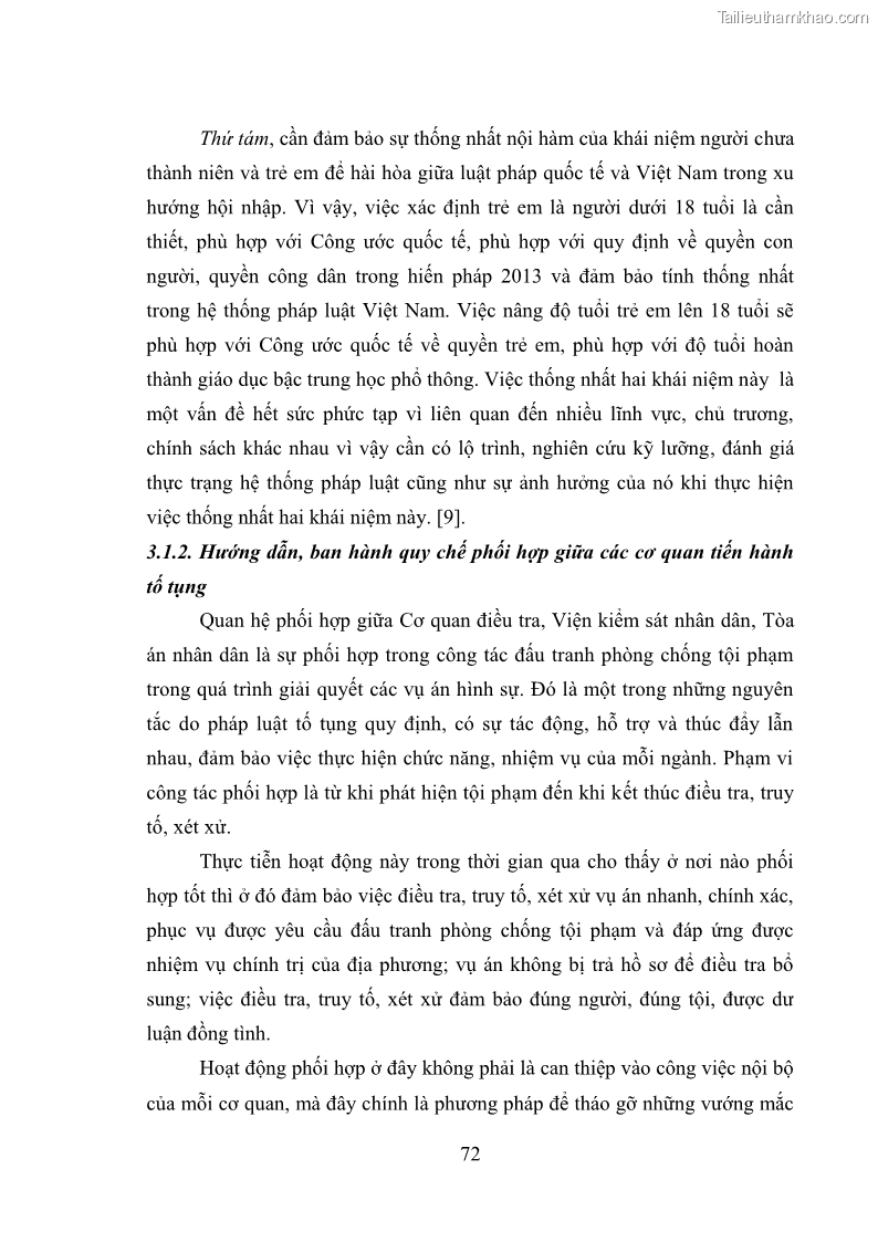 Luận văn thạc sĩ Bảo đảm quyền trẻ em trong các vụ án xâm hại tình dục tại Viện kiểm sát nhân dân thành phố Hà Nội - 7 Trang 81