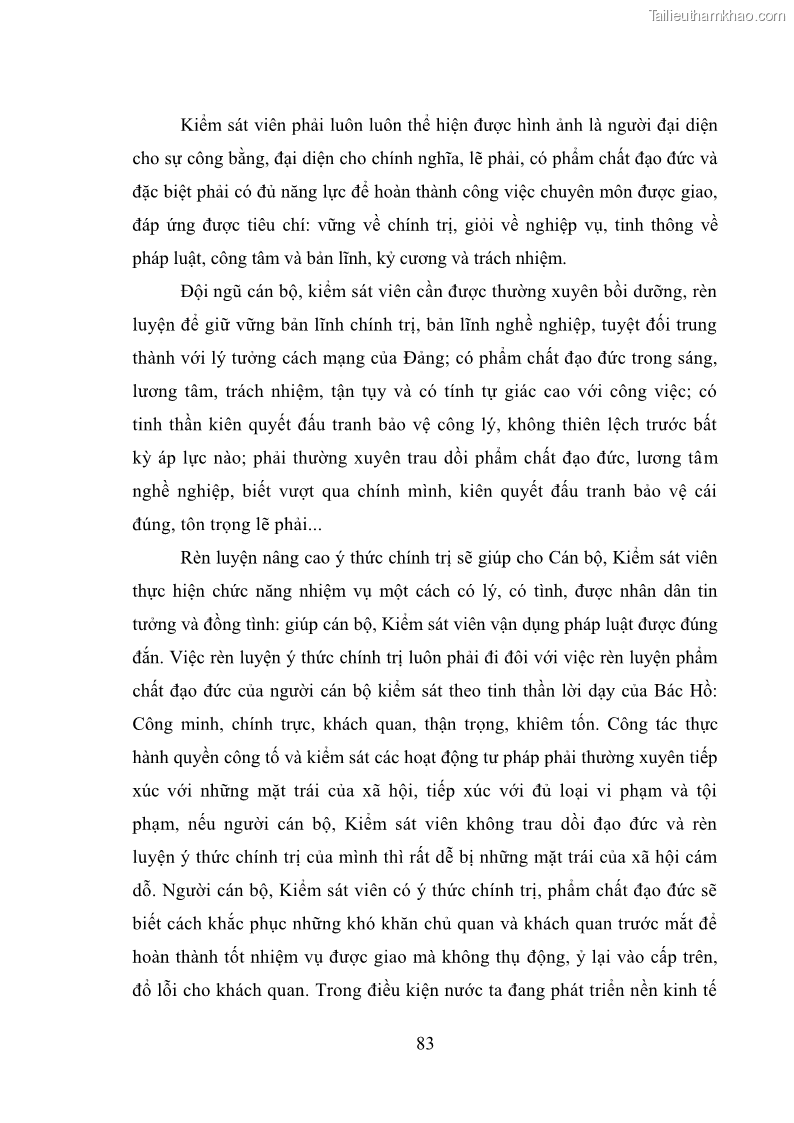 Luận văn thạc sĩ Bảo đảm quyền trẻ em trong các vụ án xâm hại tình dục tại Viện kiểm sát nhân dân thành phố Hà Nội - 8 Trang 92