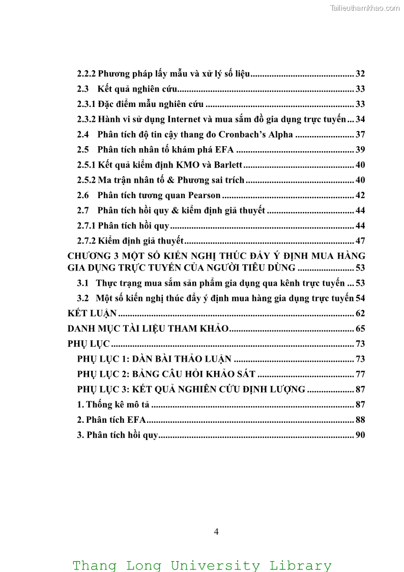 Luận văn thạc sĩ kinh doanh và quản lý Các yếu tố ảnh hưởng đến ý định mua sắm đồ gia dụng qua kênh trực tuyến - 1 Trang 6