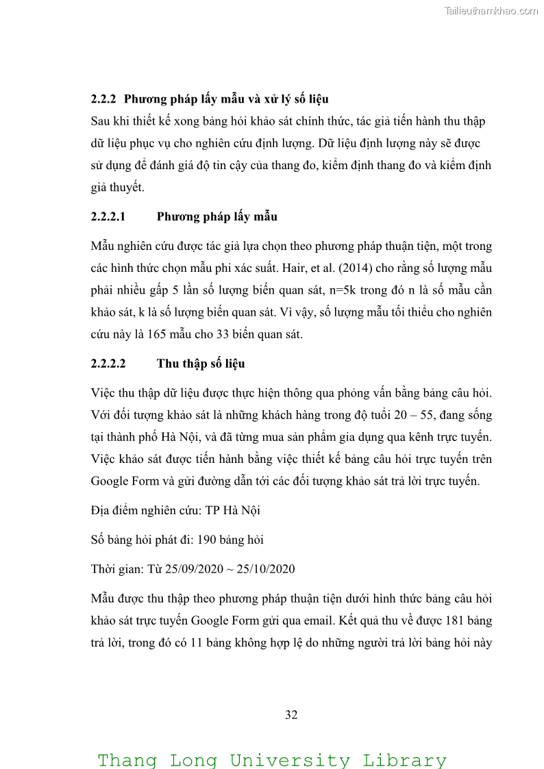Luận văn thạc sĩ kinh doanh và quản lý Các yếu tố ảnh hưởng đến ý định mua sắm đồ gia dụng qua kênh trực tuyến - 3 Trang 34