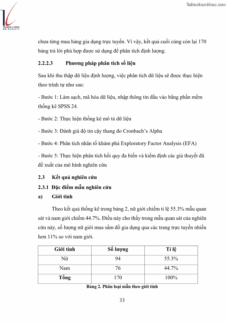 Luận văn thạc sĩ kinh doanh và quản lý Các yếu tố ảnh hưởng đến ý định mua sắm đồ gia dụng qua kênh trực tuyến - 3 Trang 35