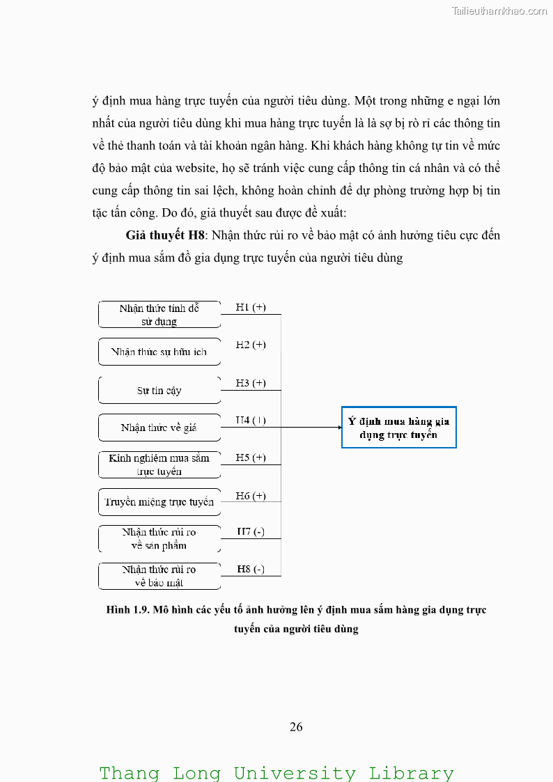 Luận văn thạc sĩ kinh doanh và quản lý Các yếu tố ảnh hưởng đến ý định mua sắm đồ gia dụng qua kênh trực tuyến - 3 Trang 28