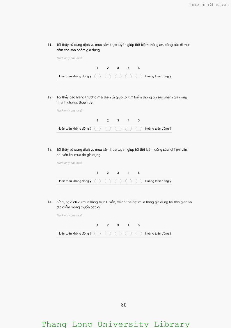 Luận văn thạc sĩ kinh doanh và quản lý Các yếu tố ảnh hưởng đến ý định mua sắm đồ gia dụng qua kênh trực tuyến - 7 Trang 82