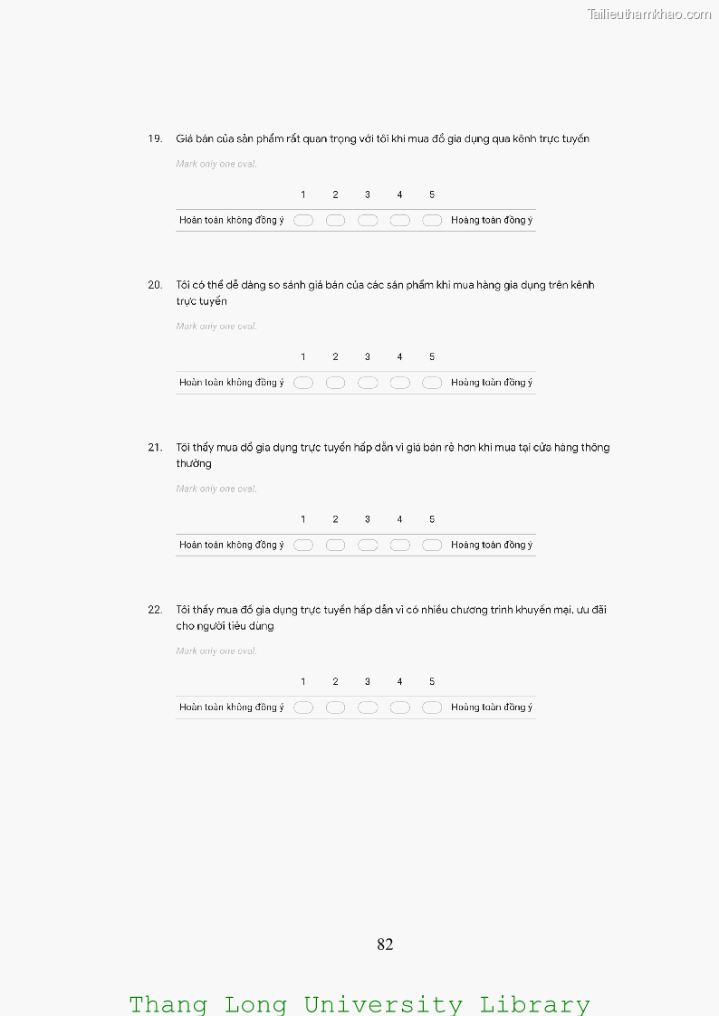 Luận văn thạc sĩ kinh doanh và quản lý Các yếu tố ảnh hưởng đến ý định mua sắm đồ gia dụng qua kênh trực tuyến - 7 Trang 84