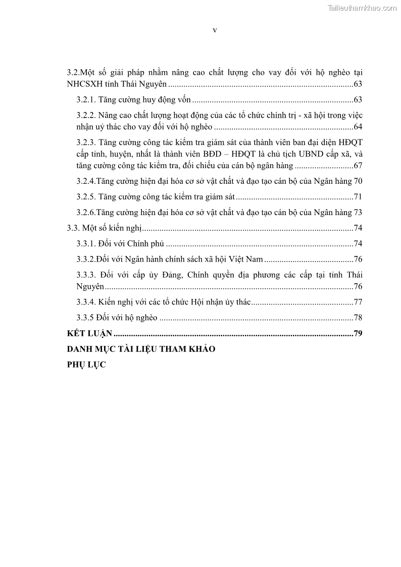 Luận văn thạc sĩ kinh tế Chất lượng cho vay hộ nghèo tại Ngân hàng chính sách xã hội Việt Nam - Chi nhánh Thái Nguyên - 1 Trang 7