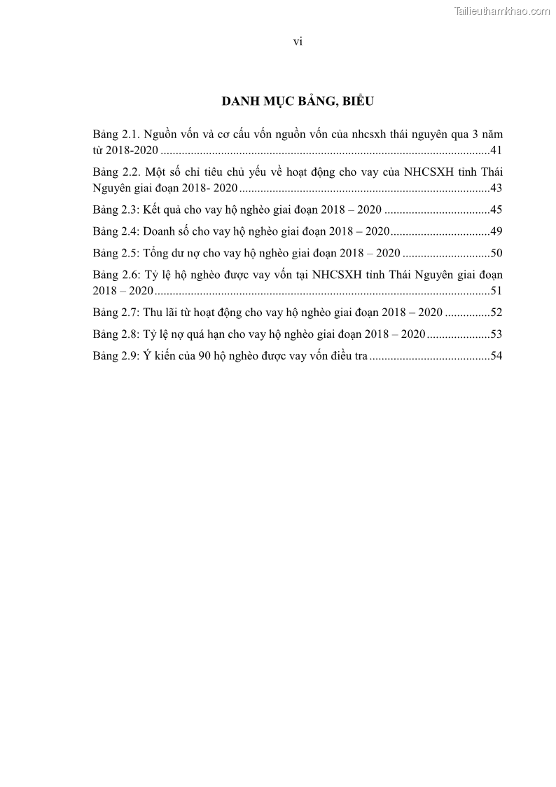 Luận văn thạc sĩ kinh tế Chất lượng cho vay hộ nghèo tại Ngân hàng chính sách xã hội Việt Nam - Chi nhánh Thái Nguyên - 1 Trang 8
