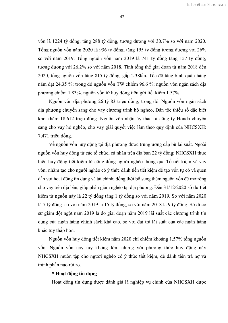 Luận văn thạc sĩ kinh tế Chất lượng cho vay hộ nghèo tại Ngân hàng chính sách xã hội Việt Nam - Chi nhánh Thái Nguyên - 5 Trang 52