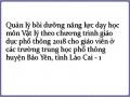 Quản lý bồi dưỡng năng lực dạy học môn Vật lý theo chương trình giáo dục phổ thông 2018 cho giáo viên ở các trường trung học phổ thông huyện Bảo Yên, tỉnh Lào Cai