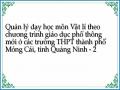 Quản lý dạy học môn Vật lí theo chương trình giáo dục phổ thông mới ở các trường THPT thành phố Móng Cái, tỉnh Quảng Ninh - 2