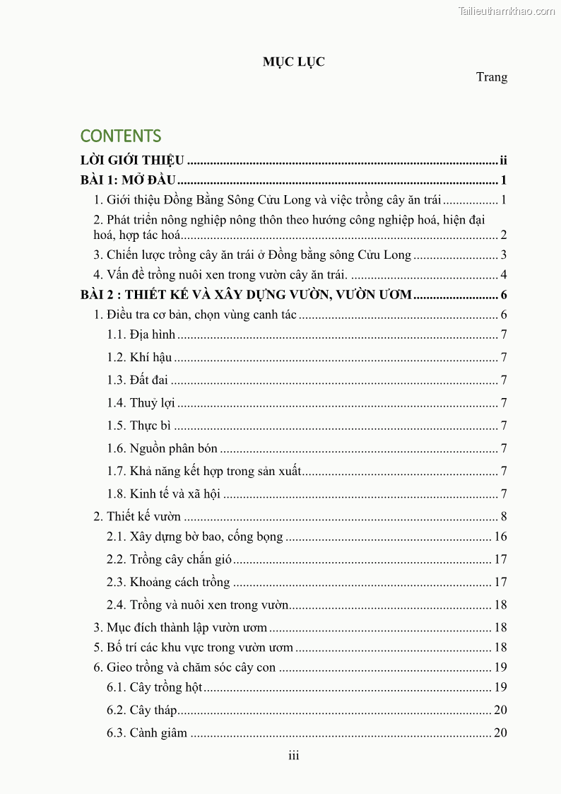 Giáo trình Cây ăn trái Nghề: Bảo vệ thực vật - Cao đẳng: Phần 1 - Trường Cao đẳng Cộng đồng Đồng Tháp - 1 Trang 4