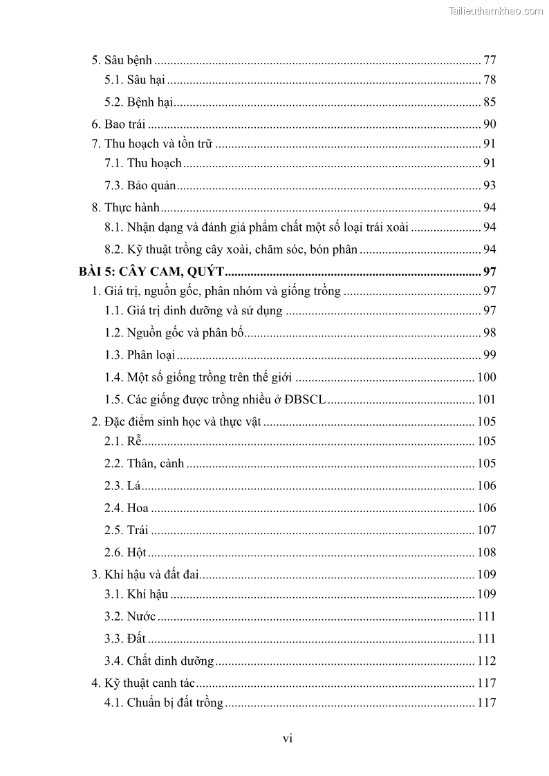 Giáo trình Cây ăn trái Nghề: Bảo vệ thực vật - Cao đẳng: Phần 1 - Trường Cao đẳng Cộng đồng Đồng Tháp - 1 Trang 7