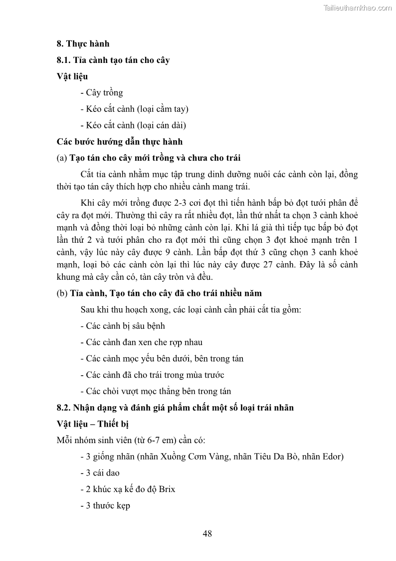 Giáo trình Cây ăn trái Nghề: Bảo vệ thực vật - Cao đẳng: Phần 1 - Trường Cao đẳng Cộng đồng Đồng Tháp - 5 Trang 60