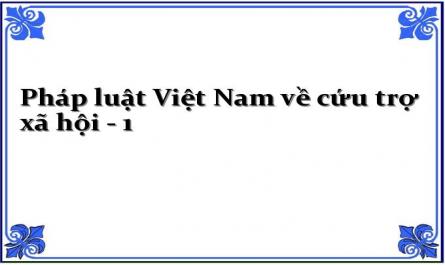Pháp luật Việt Nam về cứu trợ xã hội - 1