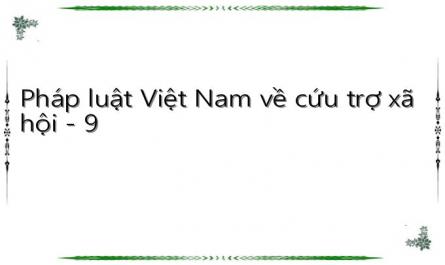 Cơ Cấu Tổ Chức Hoạt Động Cứu Trợ Xã Hội Việt Nam.