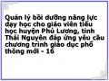 Quản lý bồi dưỡng năng lực dạy học cho giáo viên tiểu học huyện Phú Lương, tỉnh Thái Nguyên đáp ứng yêu cầu chương trình giáo dục phổ thông mới - 16