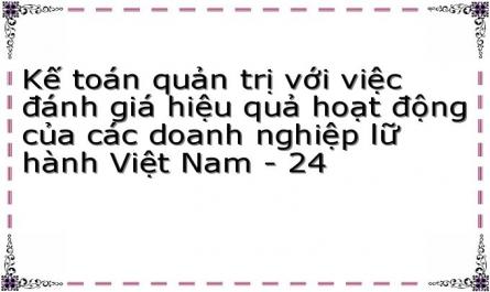 Kế toán quản trị với việc đánh giá hiệu quả hoạt động của các doanh nghiệp lữ hành Việt Nam - 24