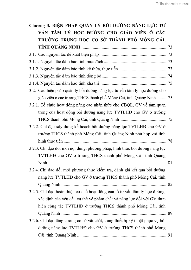 Luận văn thạc sĩ khoa học giáo dục Quản lý bồi dưỡng năng lực tư vấn tâm lý học đường cho giáo viên ở các trường trung học cơ sở thành phố Móng Cái, tỉnh Quảng Ninh - 1 Trang 8