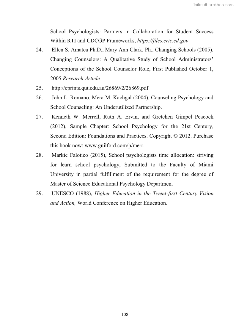 Luận văn thạc sĩ khoa học giáo dục Quản lý bồi dưỡng năng lực tư vấn tâm lý học đường cho giáo viên ở các trường trung học cơ sở thành phố Móng Cái, tỉnh Quảng Ninh - 10 Trang 120