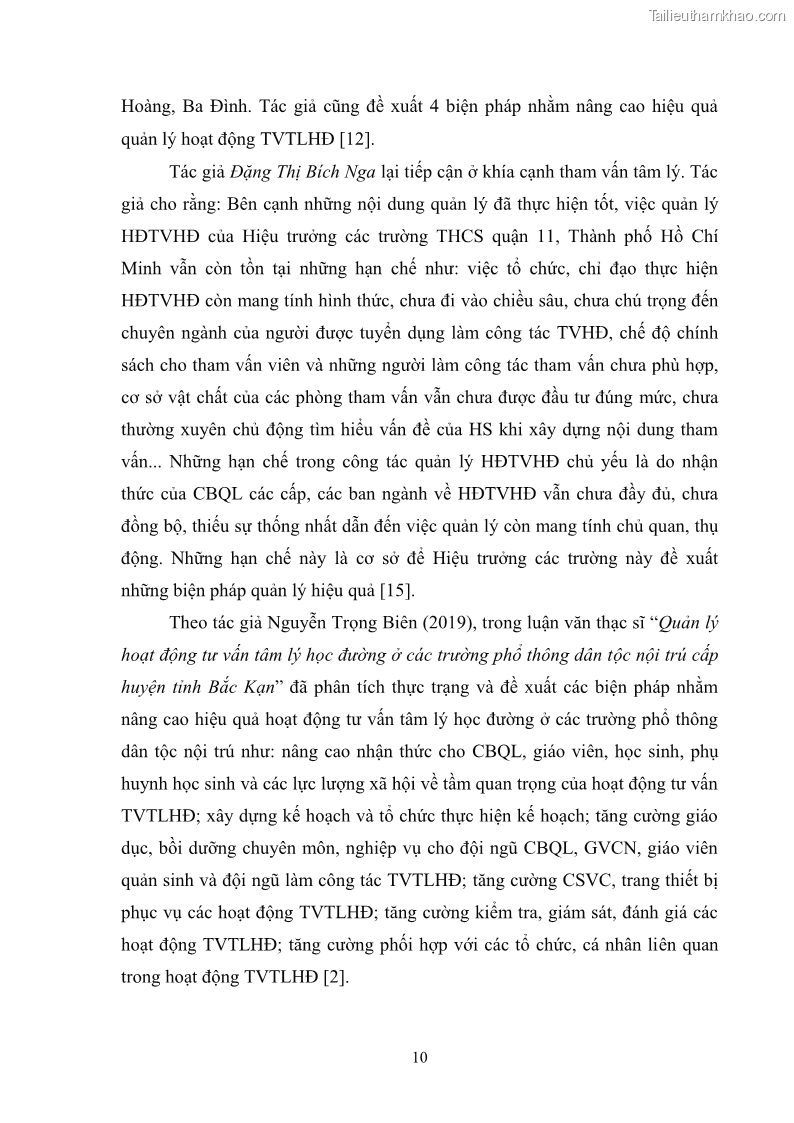 Luận văn thạc sĩ khoa học giáo dục Quản lý bồi dưỡng năng lực tư vấn tâm lý học đường cho giáo viên ở các trường trung học cơ sở thành phố Móng Cái, tỉnh Quảng Ninh - 2 Trang 22