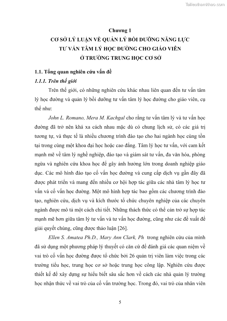 Luận văn thạc sĩ khoa học giáo dục Quản lý bồi dưỡng năng lực tư vấn tâm lý học đường cho giáo viên ở các trường trung học cơ sở thành phố Móng Cái, tỉnh Quảng Ninh - 2 Trang 17