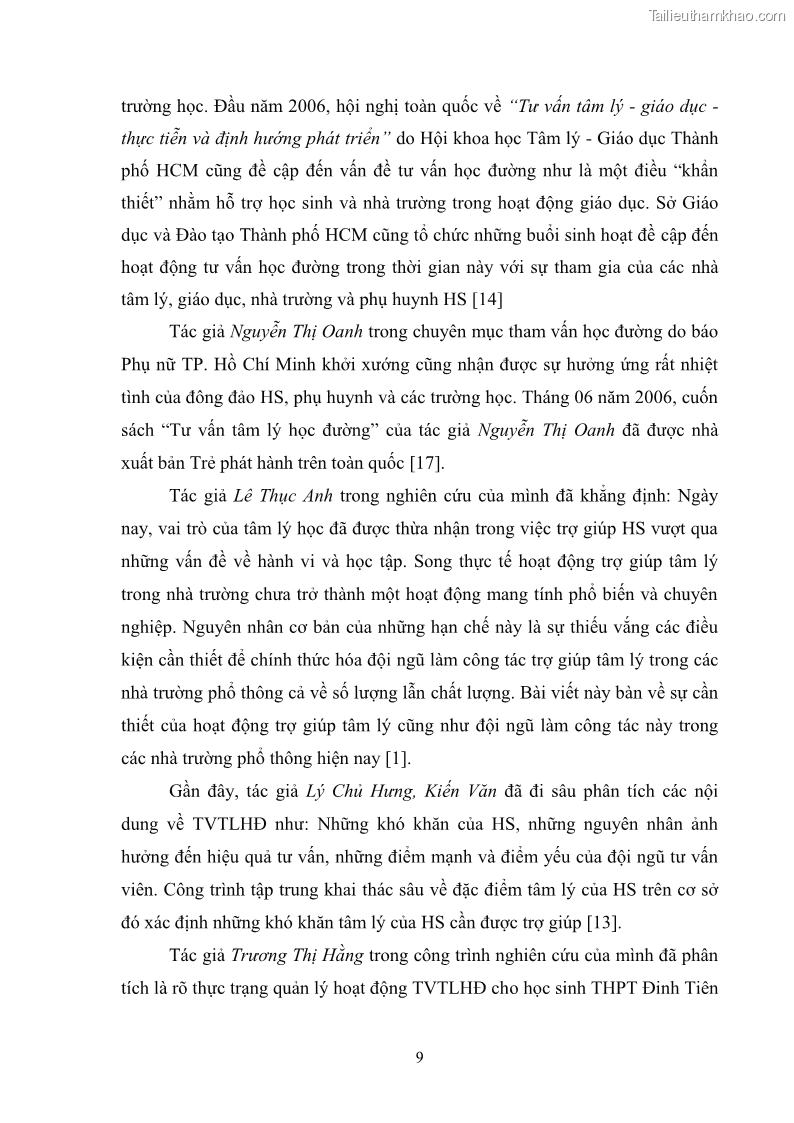 Luận văn thạc sĩ khoa học giáo dục Quản lý bồi dưỡng năng lực tư vấn tâm lý học đường cho giáo viên ở các trường trung học cơ sở thành phố Móng Cái, tỉnh Quảng Ninh - 2 Trang 21