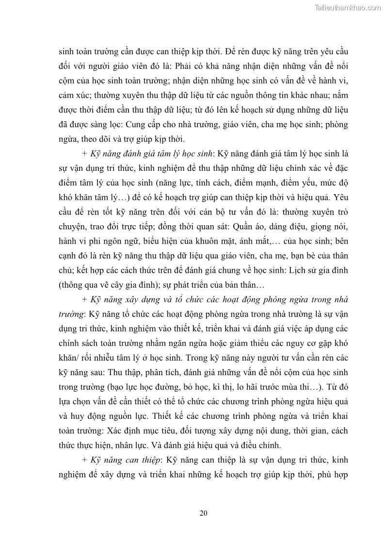 Luận văn thạc sĩ khoa học giáo dục Quản lý bồi dưỡng năng lực tư vấn tâm lý học đường cho giáo viên ở các trường trung học cơ sở thành phố Móng Cái, tỉnh Quảng Ninh - 3 Trang 32