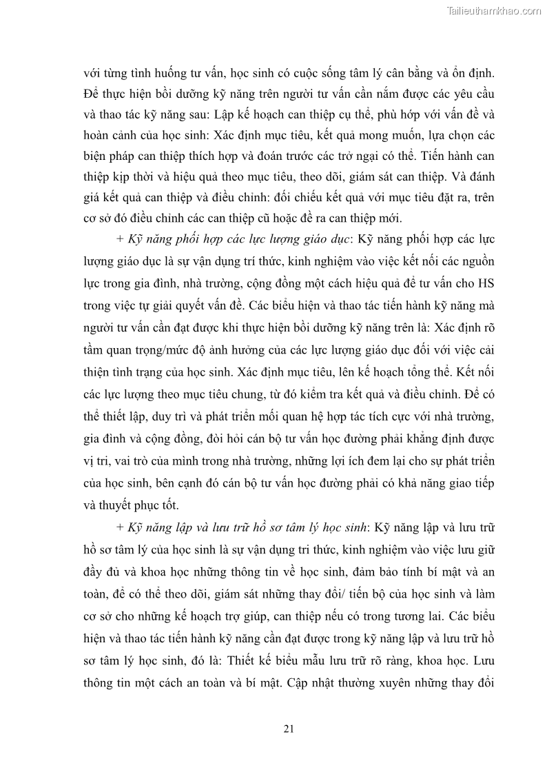 Luận văn thạc sĩ khoa học giáo dục Quản lý bồi dưỡng năng lực tư vấn tâm lý học đường cho giáo viên ở các trường trung học cơ sở thành phố Móng Cái, tỉnh Quảng Ninh - 3 Trang 33