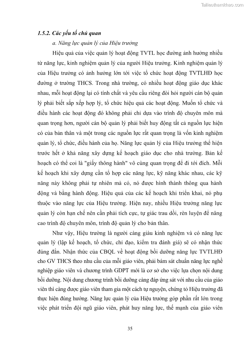 Luận văn thạc sĩ khoa học giáo dục Quản lý bồi dưỡng năng lực tư vấn tâm lý học đường cho giáo viên ở các trường trung học cơ sở thành phố Móng Cái, tỉnh Quảng Ninh - 4 Trang 47